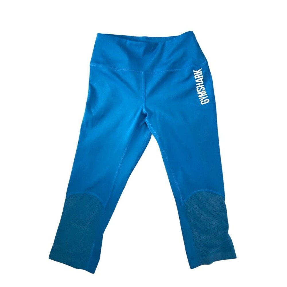Gymshark Elevate Sprint Blue Cropped Leggings - Size XS
